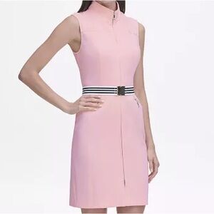Tommy Hilfiger Scuba Zip Up Dress with Belt